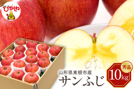【2026年産】りんご サンふじ 10kg 秀品 化粧箱入り 山形県 東根市 東根農産センター提供 hi027-207-r8 （リンゴ 林檎 アップル フルーツ 果物 くだもの クダモノ 秋 旬 お試し お取り寄せ 産地直送 ご当地 特産 グルメ 送料無料 東北 山形県 東根市 人気 ふるさと納税）