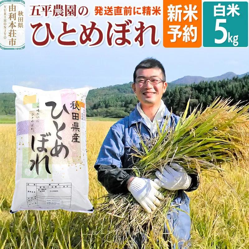《令和8年産 新米受付》【白米】ひとめぼれ 5kg 秋田県産 五平農園のひとめぼれ《12月上旬～12月下旬発送予定》