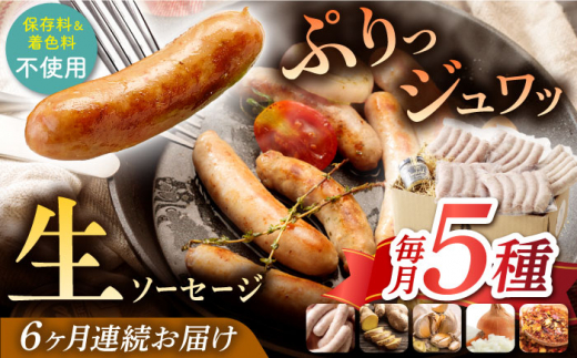【全6回定期便】【焼くとジューシー、ボイルでスープのダシに】低添加生ソーセージセット 長崎県/Gris Hause NAGASE [42AACB004] 詰合せ バーベキュー BBQ プレゼント おつまみ ウインナー