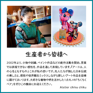 満月イヤリング（寒色系）