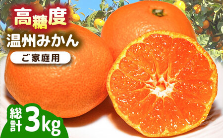 【2026年11月下旬-発送】【高糖度】温州みかん 約3kg / みかん ミカン 蜜柑 果物 フルーツ / 南島原市 / 南島原果物屋[SCV021]