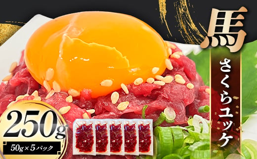 FK7-0237_馬さくら ユッケ 250g (50g×5) 馬肉 小分け 冷凍 九州 熊本県 熊本 嘉島