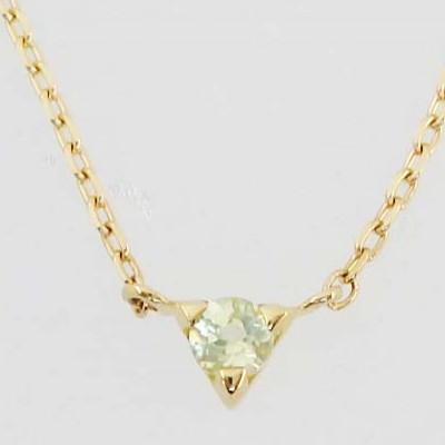 ふるさと納税 中央市 K18イエローゴールドペリドットネックレス