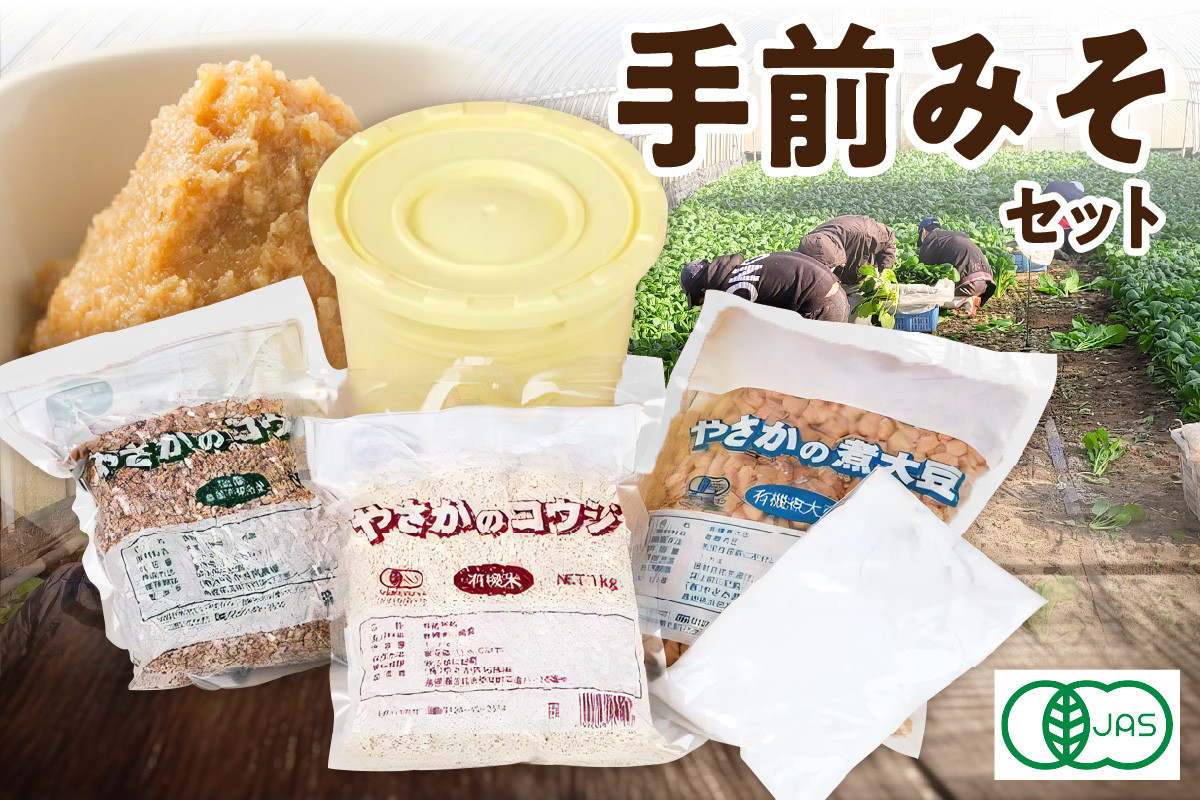 
手前みそセット みそ 味噌 味噌汁 自家製 セット 手前みそ 甘口 【62】
