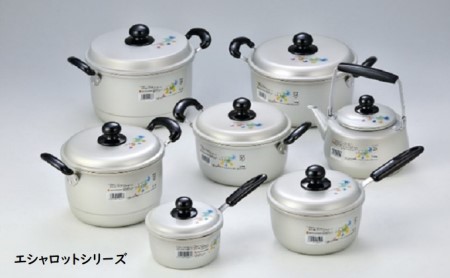 鍋 ガス火用 エシャロット両手鍋 18cm 両手鍋 蓋 蓋付き 軽量 軽い アルミ製 北陸アルミ 北陸アルミニウム 日本製 調理器具 キッチン用品 日用品 富山県