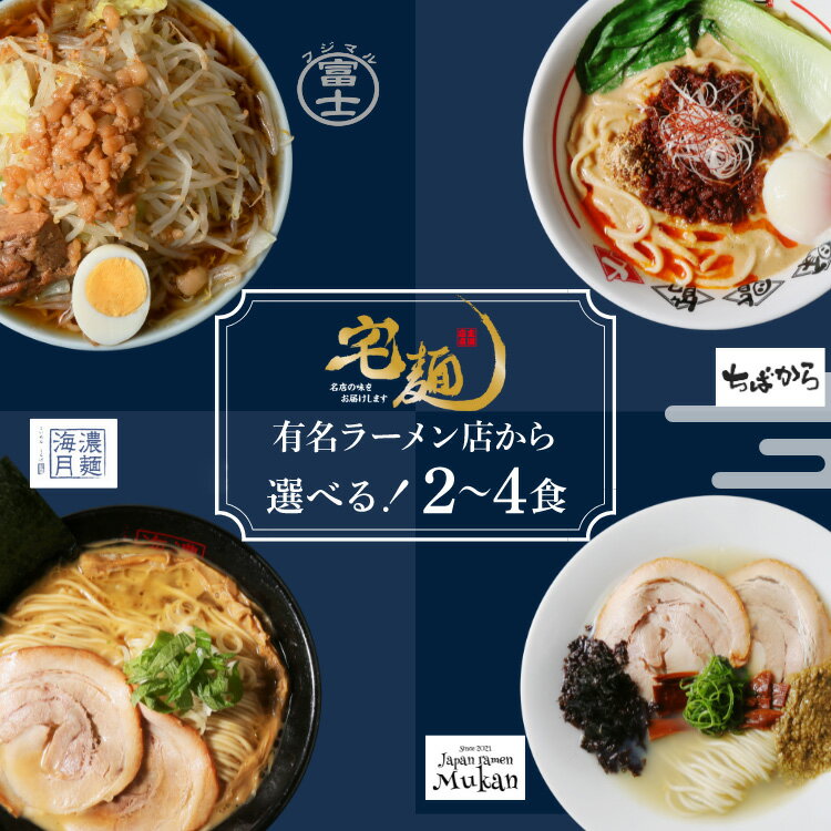 【ふるさと納税】 【選べる内容】 ラーメン 行列ラーメン 4店集結 2食 / 4食 [グルメエックス 青森県 おいらせ町 oi02bdz940005] らーめん 醤油ラーメン 豚骨ラーメン 塩ラーメン 担々麺 麺 ちばから 濃麺海月 むかん 富士丸 食べ比べ セット 詰め合わせ