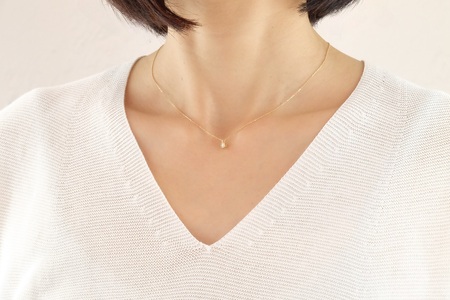 シンプルネックレス　Ｋ18（誕生石）