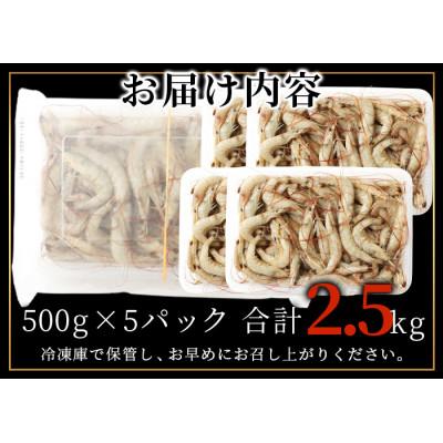 ふるさと納税 鹿島市 冷凍芝エビ(真エビ)2.5kg(500g×5パック) |  | 03