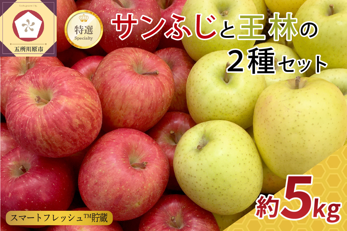 
【選べる配送時期】りんご春のサンふじ王林特選5kgスマートフレッシュTM貯蔵
