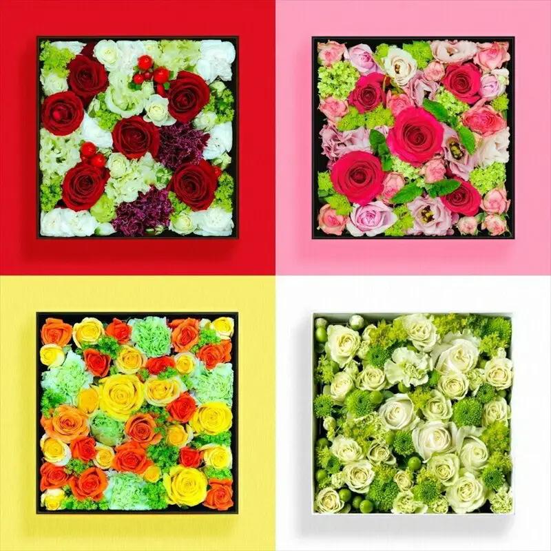 季節のお花でボックスアレンジメント（21cm×21cm）【 神奈川県 小田原市 花 花 】