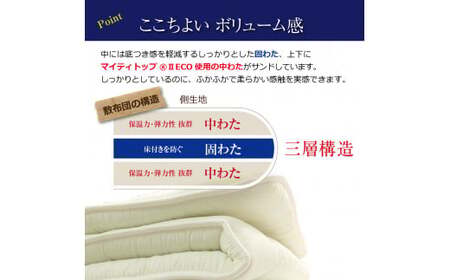 防ダニ 敷布団 セミダブルサイズ 日本製 布団 ふとん 寝具 睡眠 セミダブル 敷き布団 静岡 静岡県 菊川市