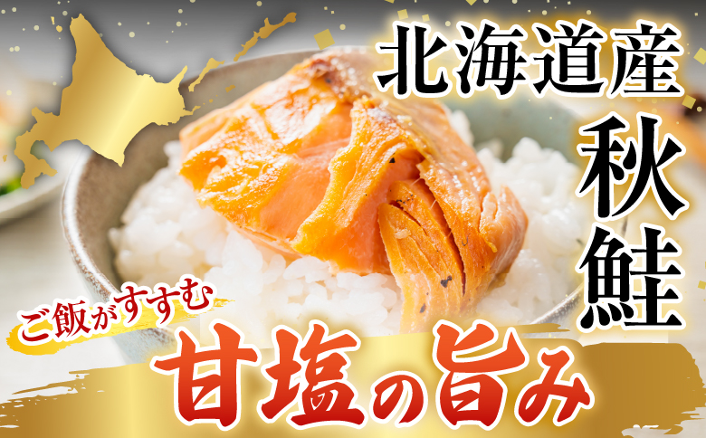 根室海鮮市場＜直送＞無添加甘塩天然秋鮭4切入×3P(計12切、約600g) G-28038