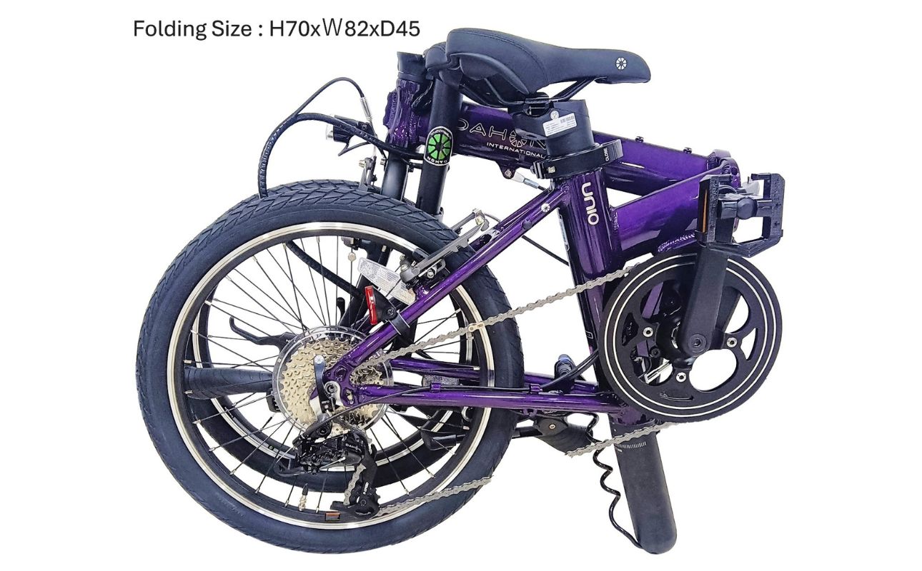 DAHON 電動アシスト折りたたみ自転車 UNIO 20インチ 9段変速 ミッドシップモーター  長距離対応 通勤 通学 e-bike 電動自転車｜武田産業 ダホン ユニオ フォールディングバイク 人