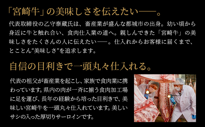 宮崎県産 厚切り 宮崎牛 サーロインステーキ 600g(300g×2) 国産 600g 2枚 サーロイン ステーキ ステーキ肉 国産牛 和牛 ブランド牛 牛肉 牛 肉 赤身 小分け 冷凍 ギフト グル