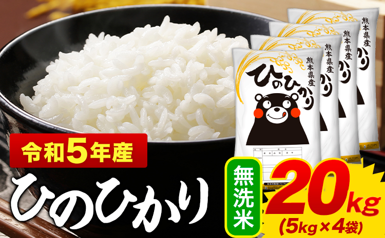 無洗米 ひのひかり 20kg 令和6年産 新米 熊本県産 ふるさと納税 無洗米  精米 ひの 米 こめ ふるさとのうぜい ヒノヒカリ コメ お米 おこめ---mf_hn6_af11_24_36000_20kg_m---