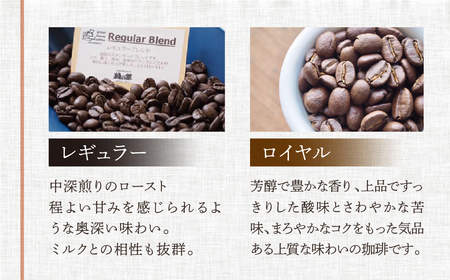 新鮮煎りたて最高級コーヒー豆セット200g×4種(ジャマイカ・ブルーマウンテンNo,1,ハワイ・コナ、レギュラーブレンド、ロイヤルブレンド）コーヒー 珈琲 豆 下呂温泉 緑の館 【17-24】