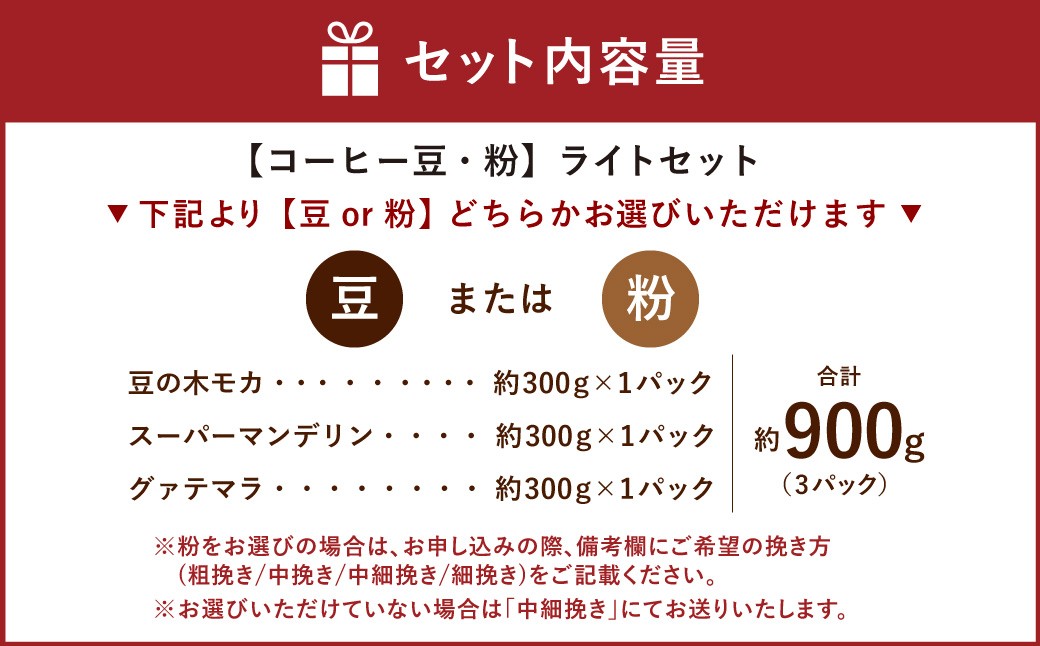 【 西荻窪 】 【 選べるコーヒー粉・豆 】 ライトセット 3種 × 約300g