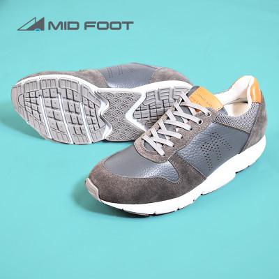 ふるさと納税 大和郡山市 ミッドフット 26.0cm GRAY(グレー) レザースニーカー 紳士靴 牛革 MF001JM
