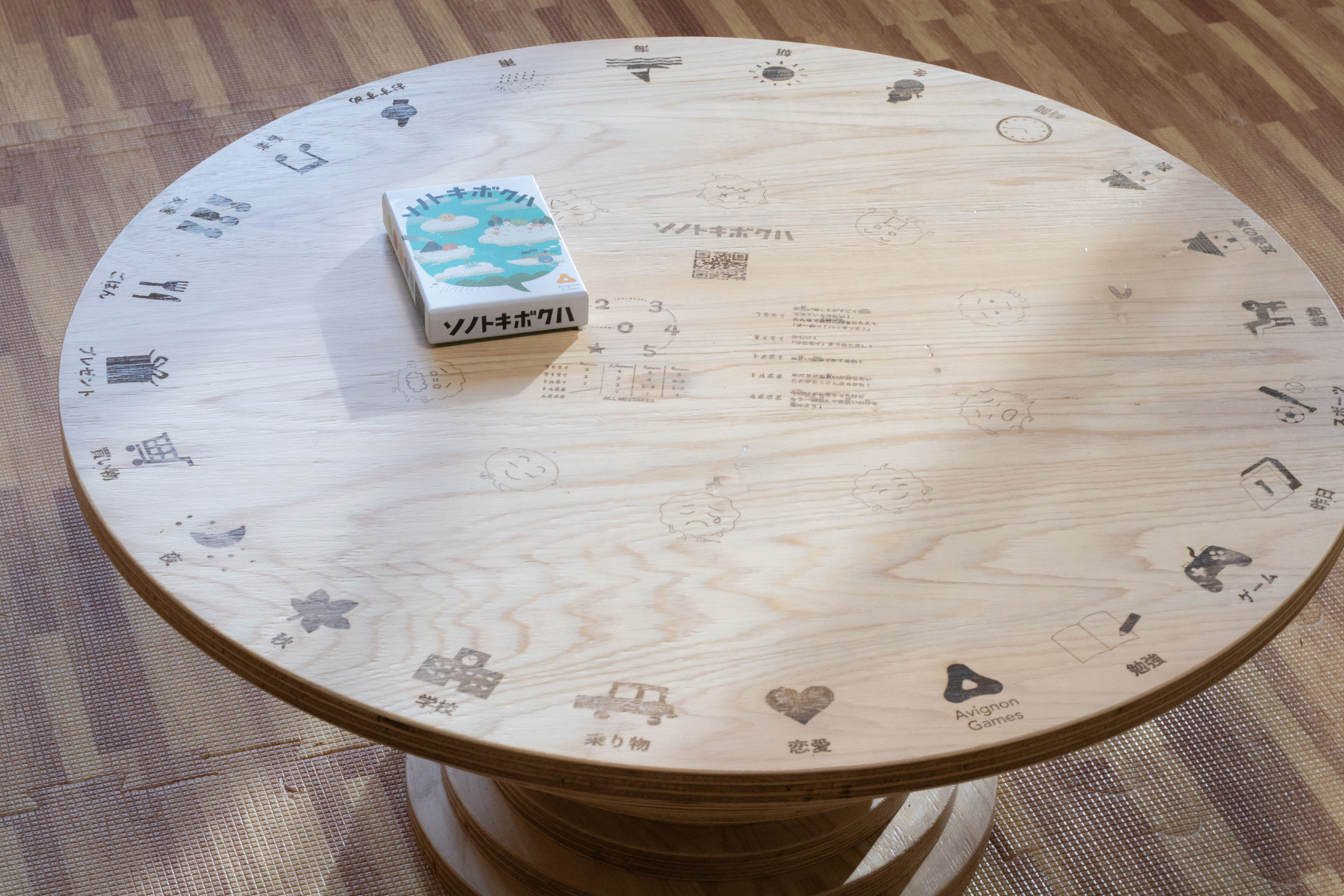 
コミュニケーションを促進するローテーブル　「ソノトキボクハ」テーブル
