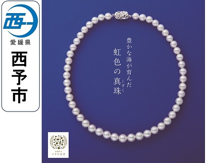 ＜明浜産真珠ネックレス 〜つなぐ〜＞ 保証書付き 7.5〜9.5mm 純国産 高品質 アコヤ真珠 しんじゅ 宇和海 パール 大粒 アクセサリー フォーマル ファッション レディース 女性 誕生日 記念