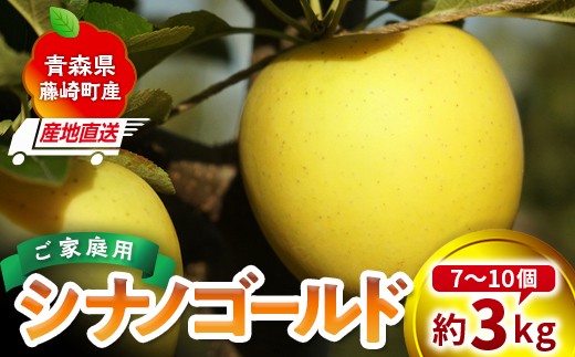 
                  ＜産地直送＞ シナノゴールド 家庭用 約3kg （7～10個）りんご リンゴ 林檎 果物 フルーツ F41-0081
                