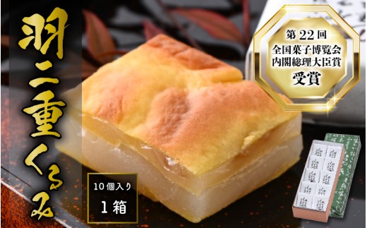 羽二重 くるみ 10個入り | お菓子 デザート スイーツ 洋菓子 和菓子 お茶菓子 お茶 お土産 お取り寄せ 詰め合わせ 個包装 セット ギフト 贈答用 プレゼント はぶたえ 胡桃 クルミ 餅 もち 福井 はや川 わがし [A-032011]