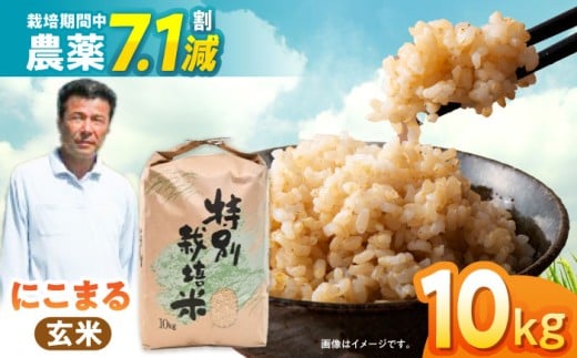【先行予約】【R7年新米】九州のこだわり「にこまる」 玄米 10kg / 米 こめ お米 おこめ げんまい にこまる 長崎県産 / 諫早市 / 上島農産 [AHAS002] 新米 しんまい