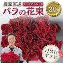 【ふるさと納税】【母の日までにお届け】バラ 花束 プレミアムレッド 20本 花 チャーミングローズ 薔薇 バラ ばら 花 ブーケ ありがとう 母 ローズ 生花 ミックス 誕生日 花瓶 に入れて フラワー 雑貨 インテリア 産地直送 人気 母の日 父の日 西山バラ園 まのばら