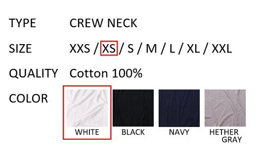 【XSサイズ】 EIJI T−SHIRT クルーネック ホワイト _SM13-2 ｜ 服 Tシャツ ティーシャツ 国産 日本製 大阪府 阪南市