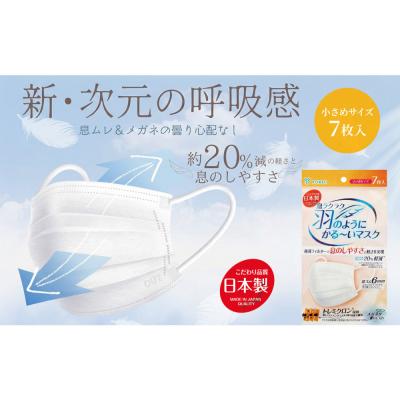 ふるさと納税 名古屋市 息ラクラク 羽のようにかる〜いマスク　小さめサイズ　7枚入り×10袋