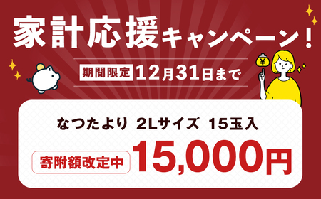 【期間限定！～12月31日まで寄附額改定中】先行予約 茂木 びわ『なつたより』2Lサイズ 15玉入り  【2026年5月下旬～6月上旬迄発送予定】 ／ 果物 くだもの フルーツ 枇杷 ビワ 長崎 川口