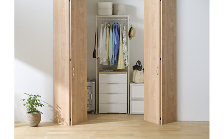 チェスト上ハンガーラック CHHR-640 ホワイト