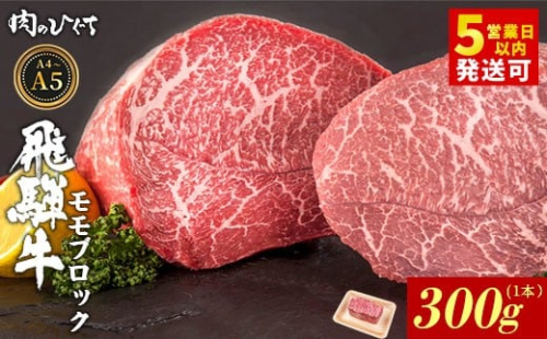 【12月発送】 飛騨牛 ももブロック 300g ローストビーフ ステーキ 焼肉 A5 A4 もも もも肉 ブロック肉 塊肉 国産 牛 冷凍 和牛 牛肉 豪華 ギフト 贈答 にく お肉 肉 東白川村 岐阜 飛騨 贅沢 霜降り 赤身 肉のひぐち