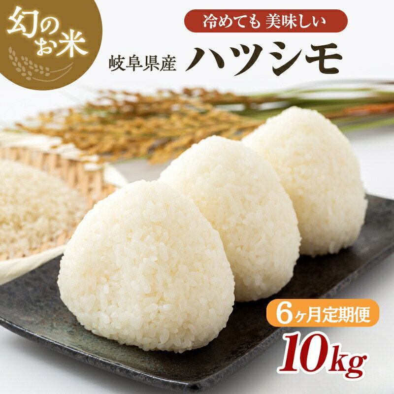 【ふるさと納税】【定期便】岐阜県産 ハツシモ 10kg (6ヵ月連続お届け) 米 お米 コメ 白米 精米 ハシツモ 定期便 ※2025年11月下旬頃より順次発送予定岐阜 瑞穂市