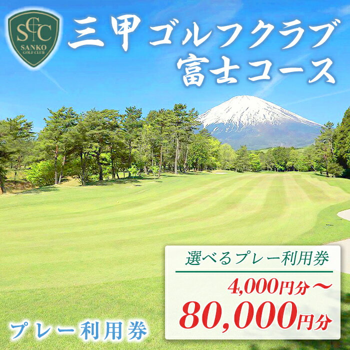 【ふるさと納税】 ふるさと納税限定 三甲ゴルフ倶楽部富士コース（旧富士国際ゴルフ倶楽部）ゴルフプレー利用券 | 計4000円分〜 選べる 利用券 チケット 1枚 4000円×1枚〜 5枚 10枚 20枚 【小山町内 ゴルフ場 共通利用券】 ゴルフ ゴルフプレー券キャディ付 ふる納限定 限定