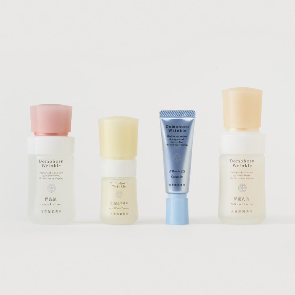 ドモホルンリンクル 基本4点 ハーフセット 化粧水 美容液 クリーム 乳液 約30日分 再春館製薬所 スキンケア フェイスケア