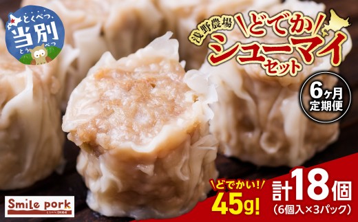 浅野農場どでかシューマイセット 計108個 6ヶ月定期便 | 豚肉 シューマイ しゅうまい どでかシューマイ 冷凍シューマイ 豚肉シューマイ