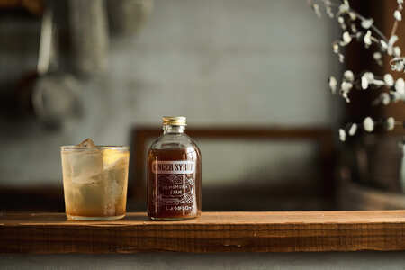 農家手作り しょうがシロップ 2本セット レシピ付き しょうが 生姜 農薬不使用 ジンジャーシロップ ジンジャーエール おすすめ 高知県 下村農園