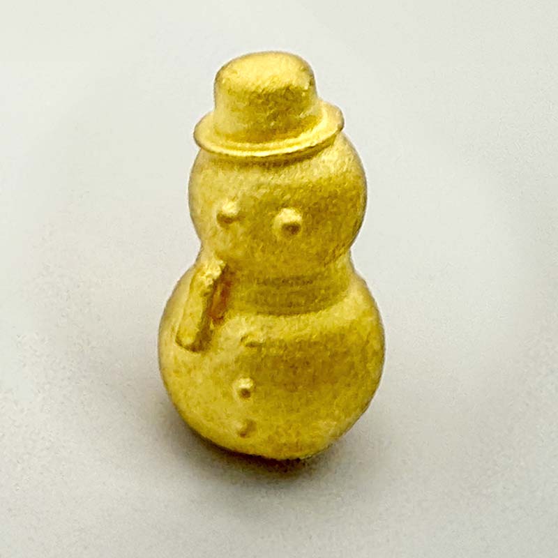 FYN5-010 西川町 工芸品 純金(K24) 雪だるま 41.0g 純金 金金 金 24金 K24 K ゴールド 日本製 ハンドメイド 手作り 置物 オブジェ 貴金属 ジュエリー 贈答 贈り物 ギ