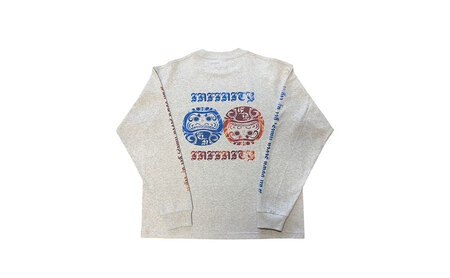 シャツ GOODHELP　Infinity Daruma　L/S　T-shirt　gray Tシャツ ロンT 達磨 寒川町
