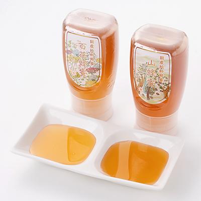 ふるさと納税 津山市 津山市産 百花蜂蜜・山蜂蜜　各 逆止弁300gのセット |  | 03
