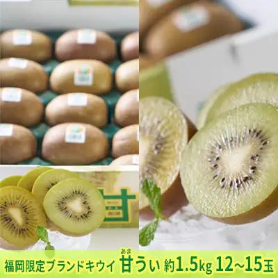 キウイ 甘うぃ あまうぃ 約1.5kg箱 12～15玉 福岡限定 ブランド キウイ 約1.5kg箱 12～15玉