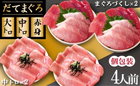 簡単 流水解凍 海鮮丼の具！ まぐろづくし 2人前 中トロ 2人前 【十六家】 刺身 刺し身 さしみ 生食 生食用 海鮮 海鮮丼 冷凍 食べ比べ 魚 さかな 鮪 まぐろ マグロ だてまぐろ 本鮪 本ま