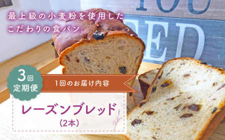【3回定期便】 レーズンブレッド 2本[CFL014] パン
