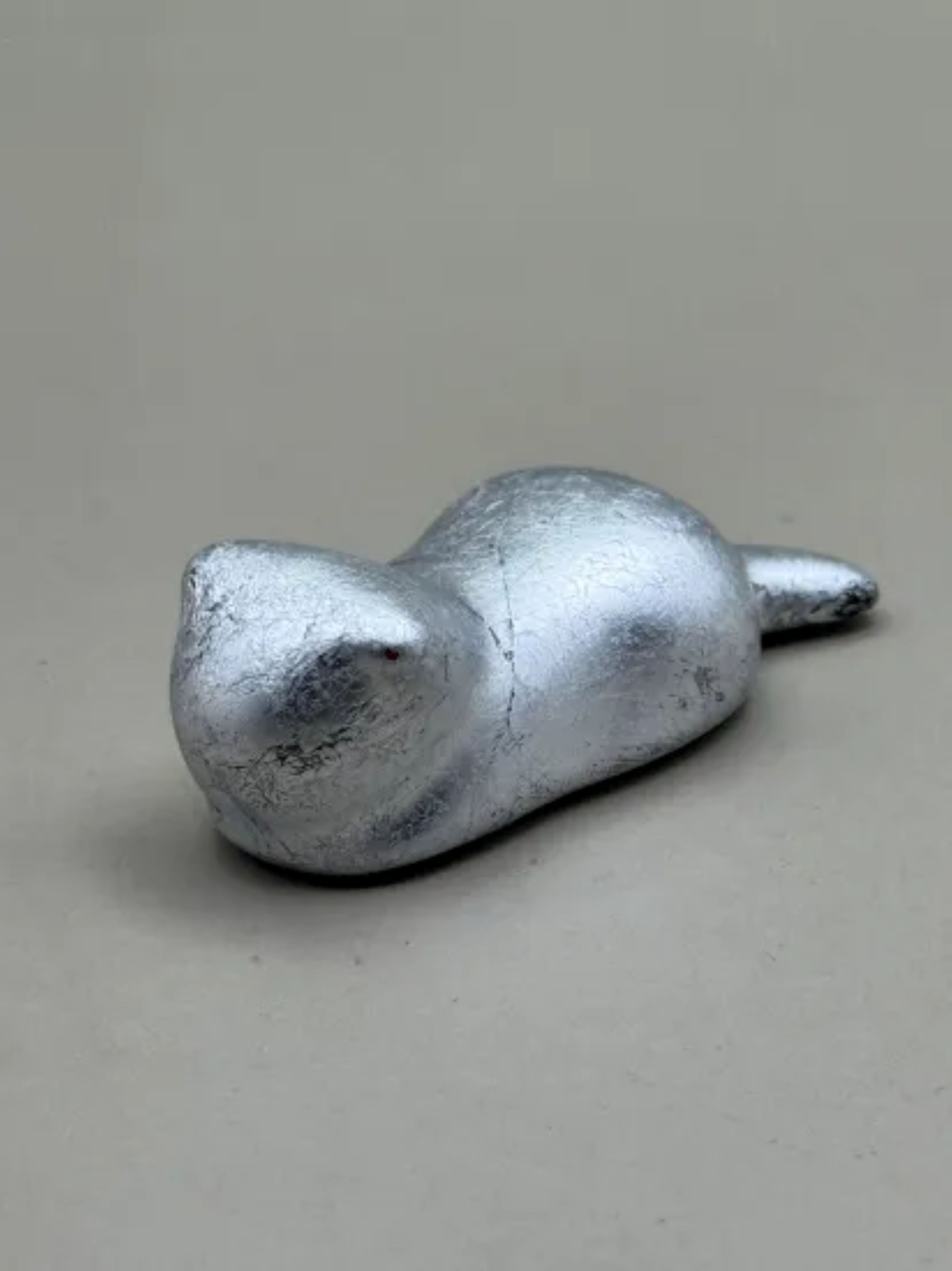 箸置き 猫 箔貼り銀［NF237］ 303446_CU90089VC05