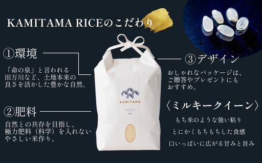 定期便 3か月 ミルキークイーン 令和8年 10kg 米 コメ こめ 萩産 KAMITAMA 定期便 3か月 10kg