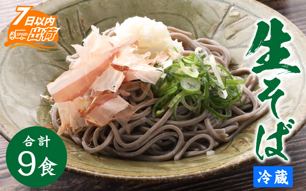 
            ヤマサ製麺 越前そば 9食 （3食袋×3） [A-120003] / 越前蕎麦 おろしそば そば 蕎麦 福井 越前 冷蔵配送
          