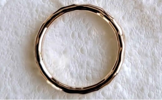 アクセサリー K14GF 槌目リング 3ミリ幅 選べるサイズ 指輪  ジュエリー K14 ゴールドフィルド リング レディース メンズ ペア シンプル 一点もの 華奢リング ペアリング ピンキーリング