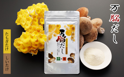 
            たもぎ茸の万脳だし ２袋【きのこ だし 粉末 タモギ茸 たもぎ茸 しいたけ 昆布 出汁 パウダー たもぎたけ タモギタケ キノコ 茸】
          