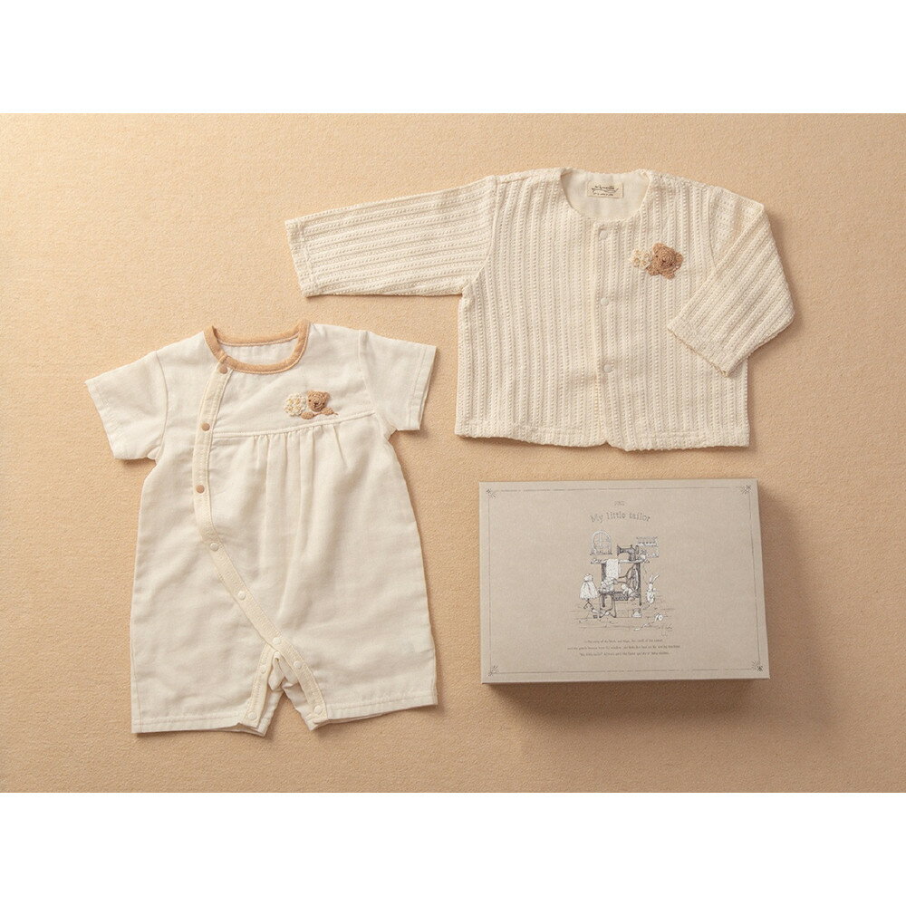 【ふるさと納税】カーディガン＆ロンパース　ギフトボックス付き TAK129 | 雑貨 日用品 人気 おすすめ 送料無料